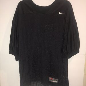 VTG Nike Men's Short Sleeve Perforated V-Neck Athletic Black Jersey Shirt Sz XXL